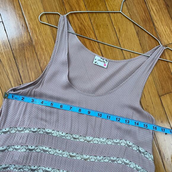 Free People Intimately Trapeze Mini Dress in Misty Combo Pink Size XS - Picture 10 of 11